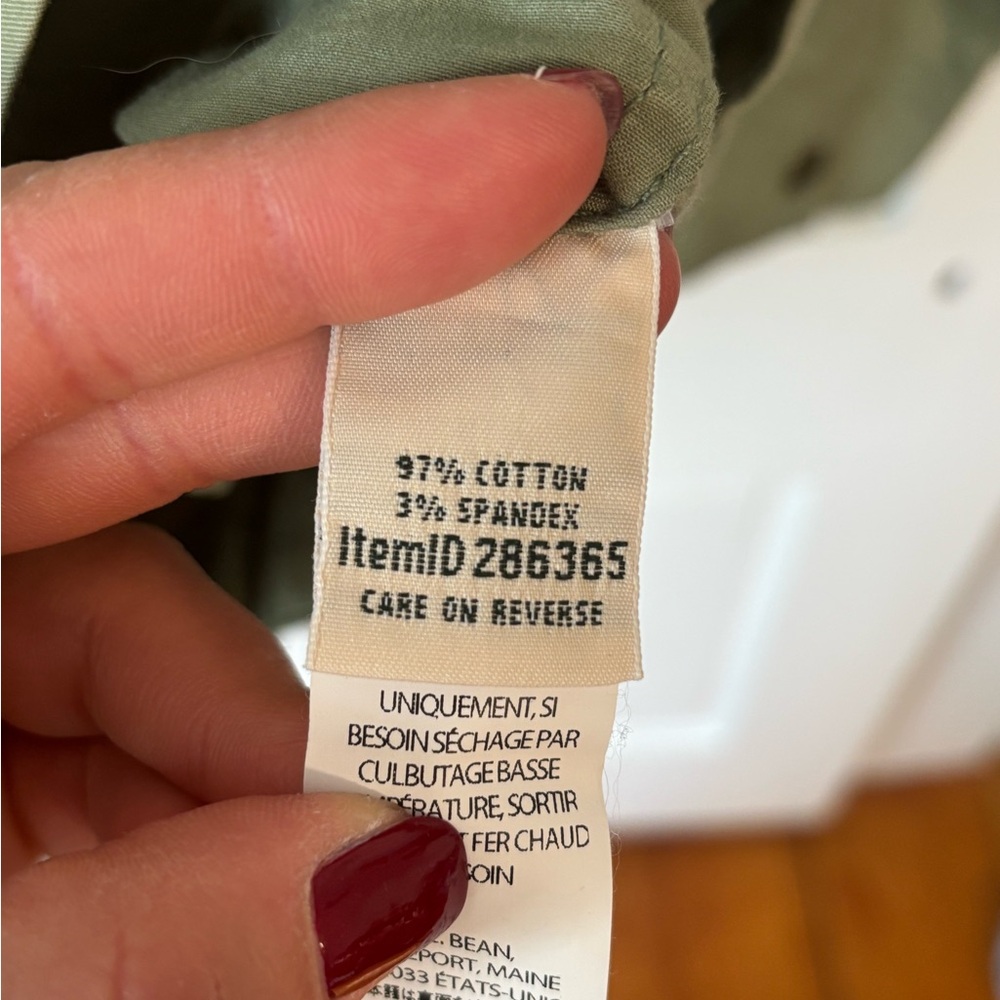 L.L. Bean Sage Green Utility Jacket - Picture 5 of 6